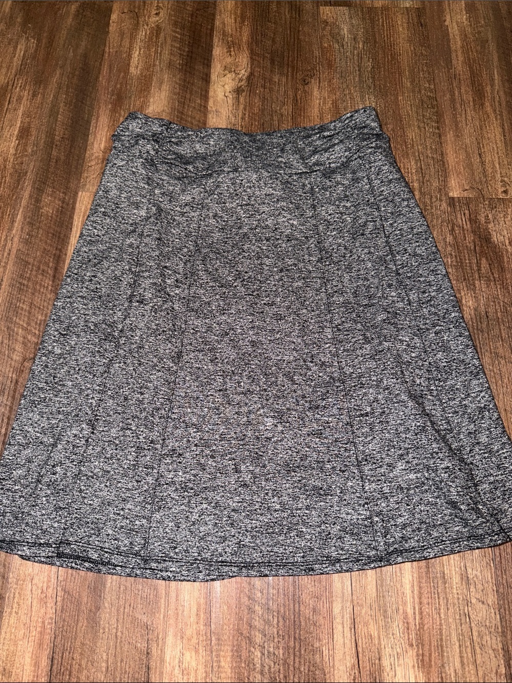 Athleta Ruched Stretch Bodega Skirt Heathered Charcoal Grey Size Medium Tall‎